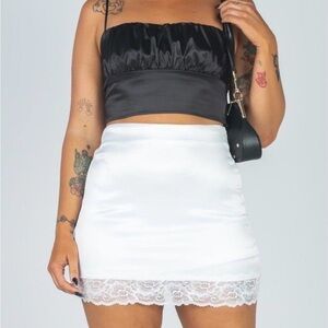 Princess Polly Mariana mini skirt white lace